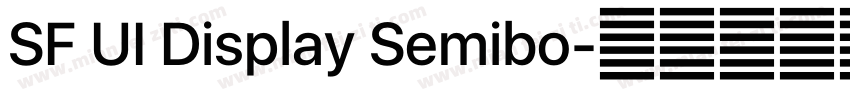 SF UI Display Semibo字体转换